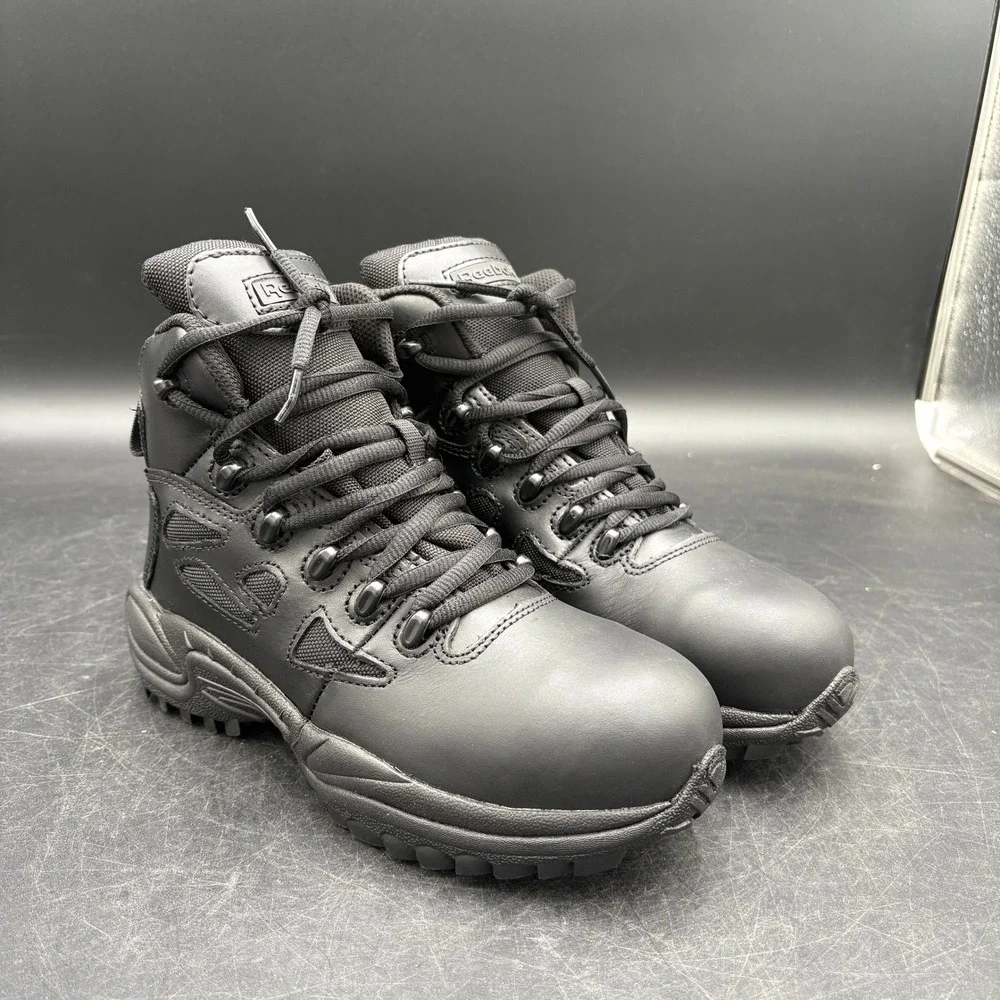 Reebok Work Rapid Response Black Composite Toe Tactical Boots Men 5 Women 7
